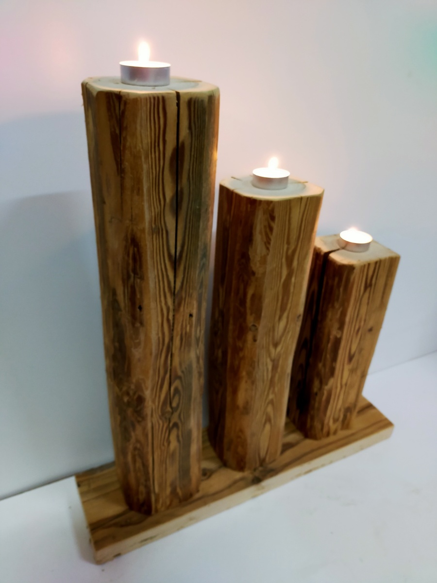 Rustikaler Kerzenständer – Craftelier